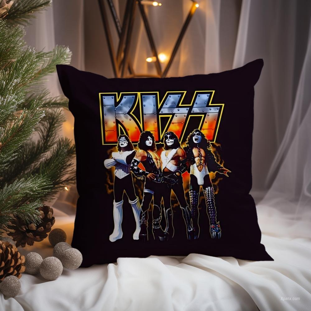 Rock K-Kiss Band Music Cushion Cover Premium Comfort Reversible Pillow Cove -Two in One Design for Any Room & Car Interior