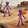 3D Printed Jointed Dummy Action Figure Diy Assembly Movable Robot Red Translucent Toy Model Gift