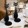 Rustic Desktop Candle Stand Cat Black Cat Candle Holder Elegant   Decoration Gift