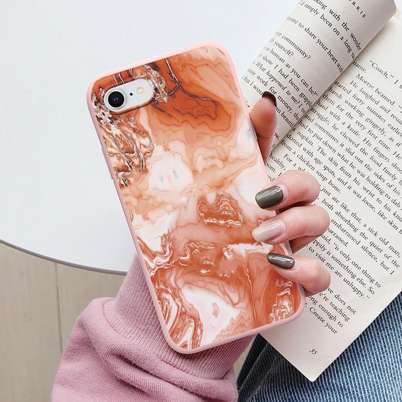Fashion Marble Cover For iphone SE 2020 7 8 Plus Soft Protective Cases Silicone Coque Bumper Fundas For iphone 8+ SE2020 Shell