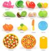 Children Pretend Play Food Toys for Kids Kitchen Vegetable Playset Cut Fruit Vegetables Toy Toddler Birthday Christmas Gift Toys