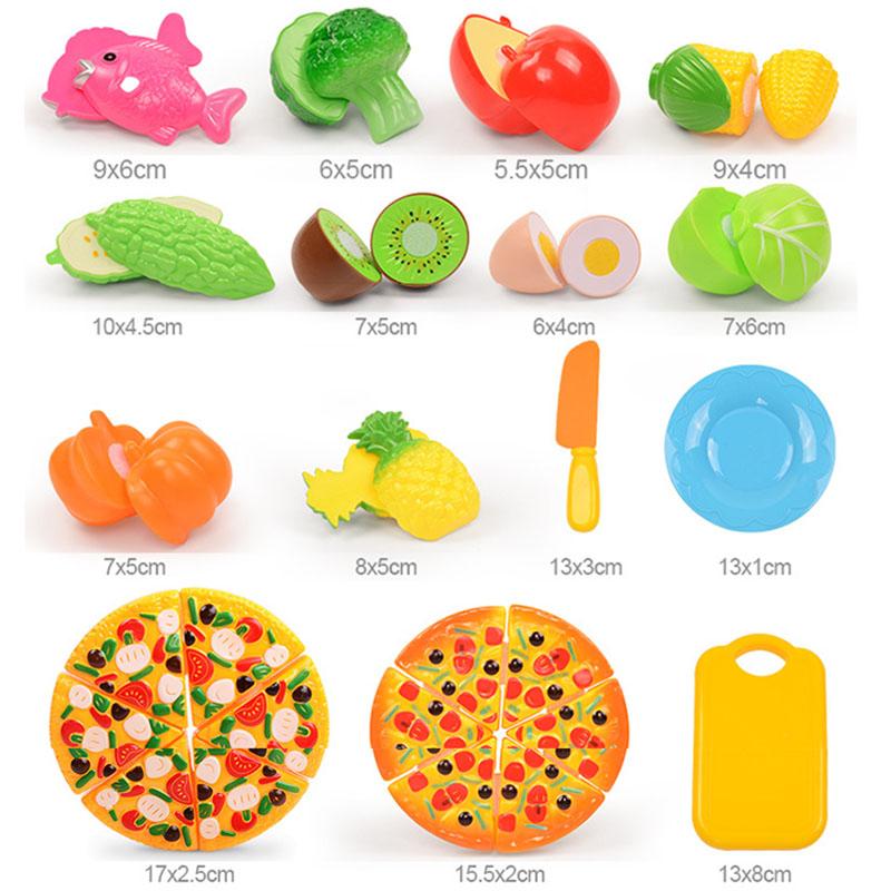 Children Pretend Play Food Toys for Kids Kitchen Vegetable Playset Cut Fruit Vegetables Toy Toddler Birthday Christmas Gift Toys