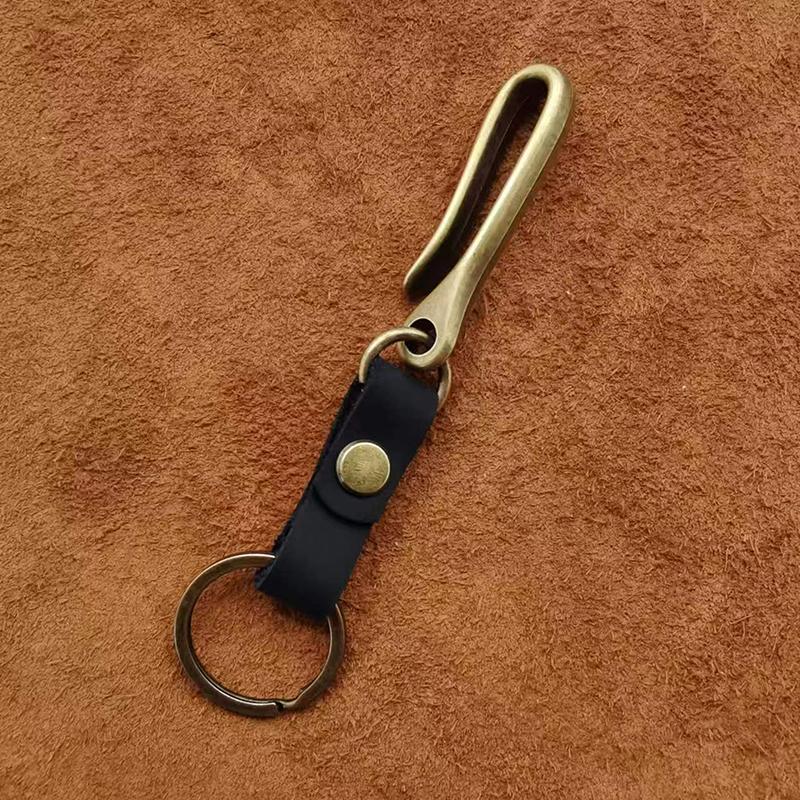 Vintage Echte Leder Schlüsselanhänger Zubehör Hohe Qualität Rindsleder Schlüsselanhänger für Männer U-Taille Schlüsselanhänger Haken