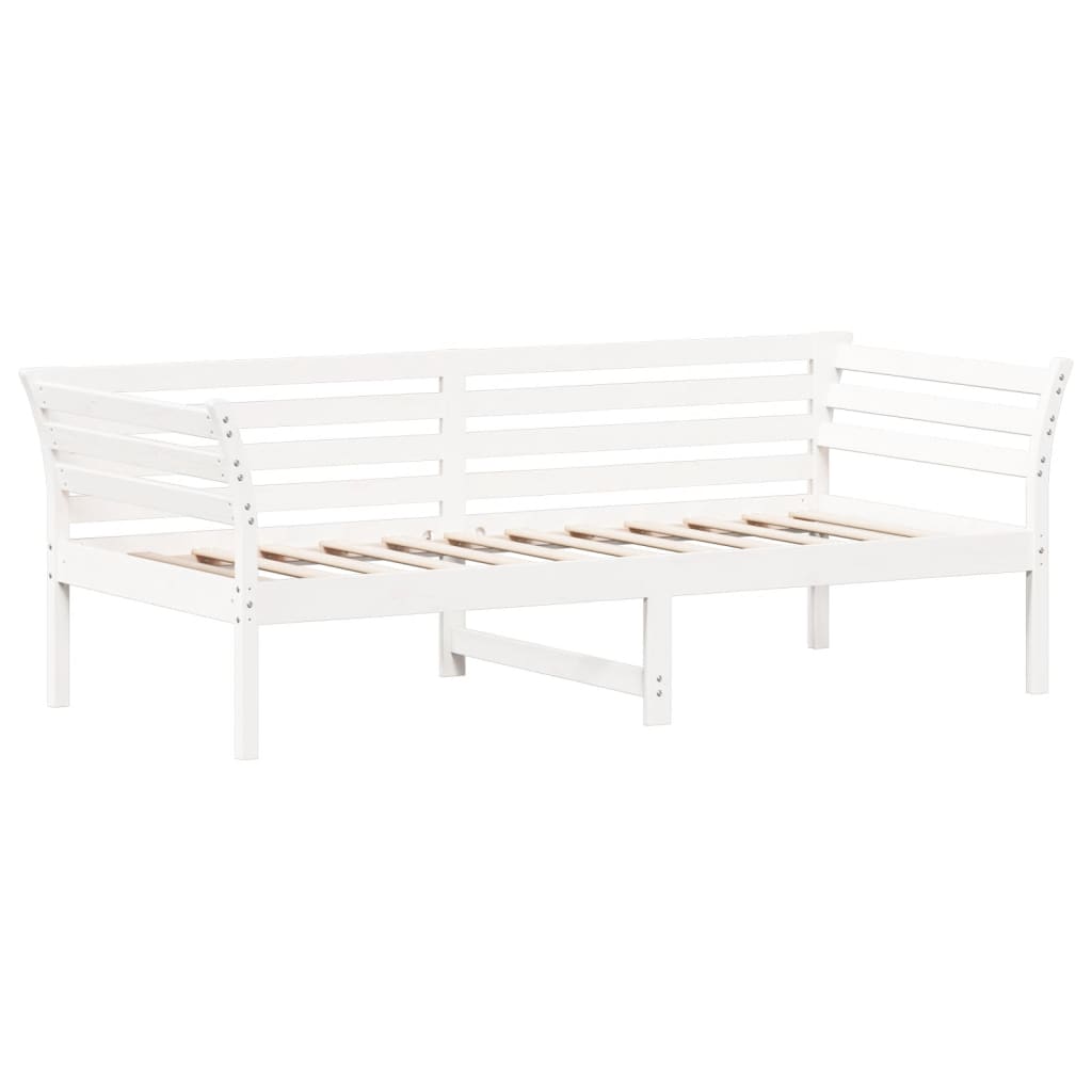 Vidaxl Łóżko Dzienne Bez Materaca Białe 100X200 Cm Lite Drewno Sosnowe