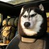 Head Rest Cover for Car 2 Piece Elastic Washable Fun Dog Car Accessories Animal Head Rest Dust Cover Interior Decor Accessory