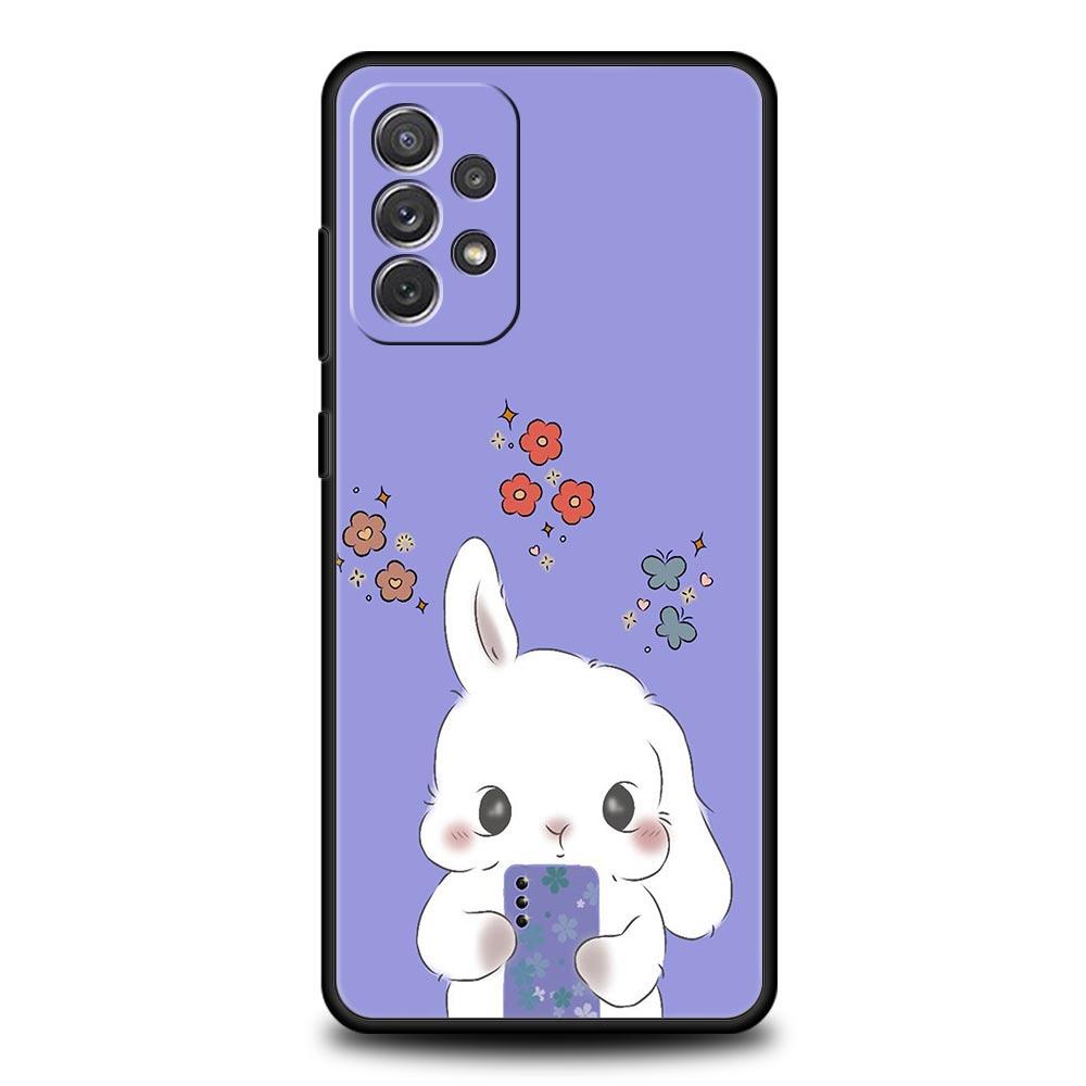 Cute Colorful Rabbit Phone Case for Samsung A51 A71 A21S A12 A11 A15 A25 A31 A41 A23 A33 A53 A73 A03S A05S A13 5G A35 A55 Cover