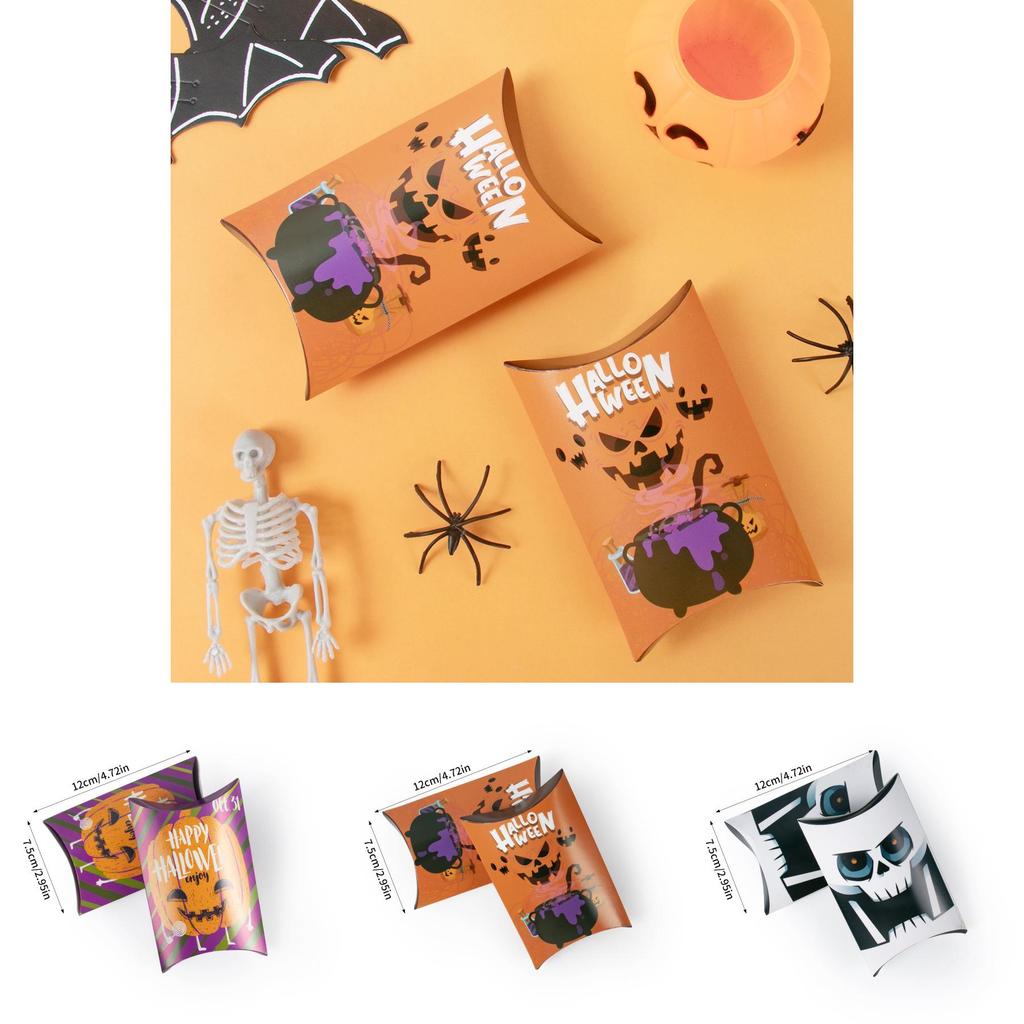 Halloween Cartoon Süßigkeiten Kissenbox mit kreativer Verpackung für Partydeko