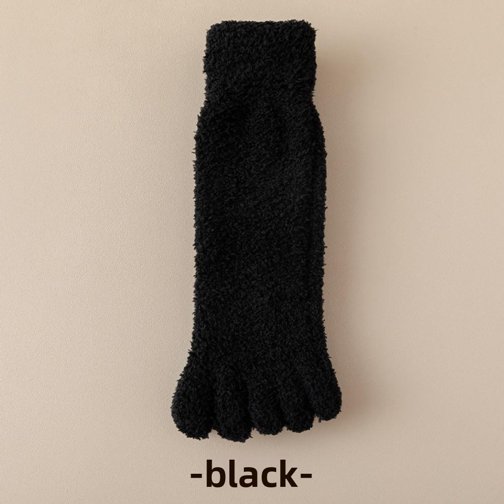 Winter Coral Fleece Five-Toe Socks – Thickened Warm Sleep and Floor Socks for Men and Women
