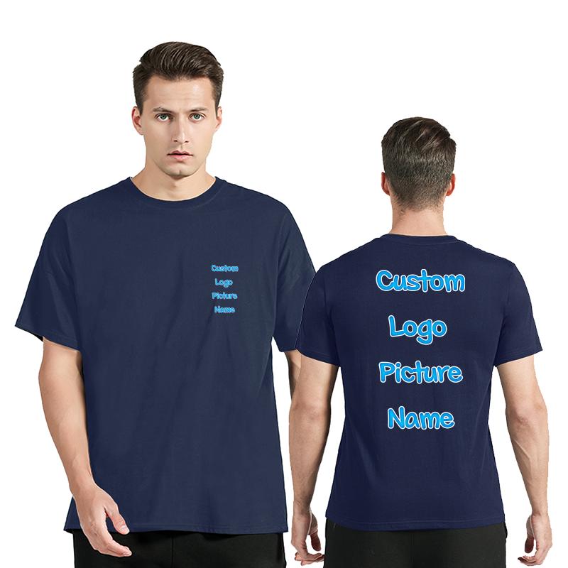 Unisex Cotton Tshirt Customized Printed T Shirt Harajuku Top DIY Your Like Photo Or Logo T-shirt Fashion Custom Tshirt Tees Tops