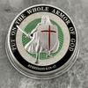 Armor of God Coin 1.57" Diameter Metal Souvenir Coin Put on The Whole Armor of God Double-Sided Armored Soldier Challenge Coin for Military Church