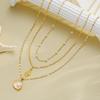 Trending Necklace Fashionable Multi-Layer Imitation Pearl Conch Shell Pendant Necklace Elegant Beach Collarbone Chain