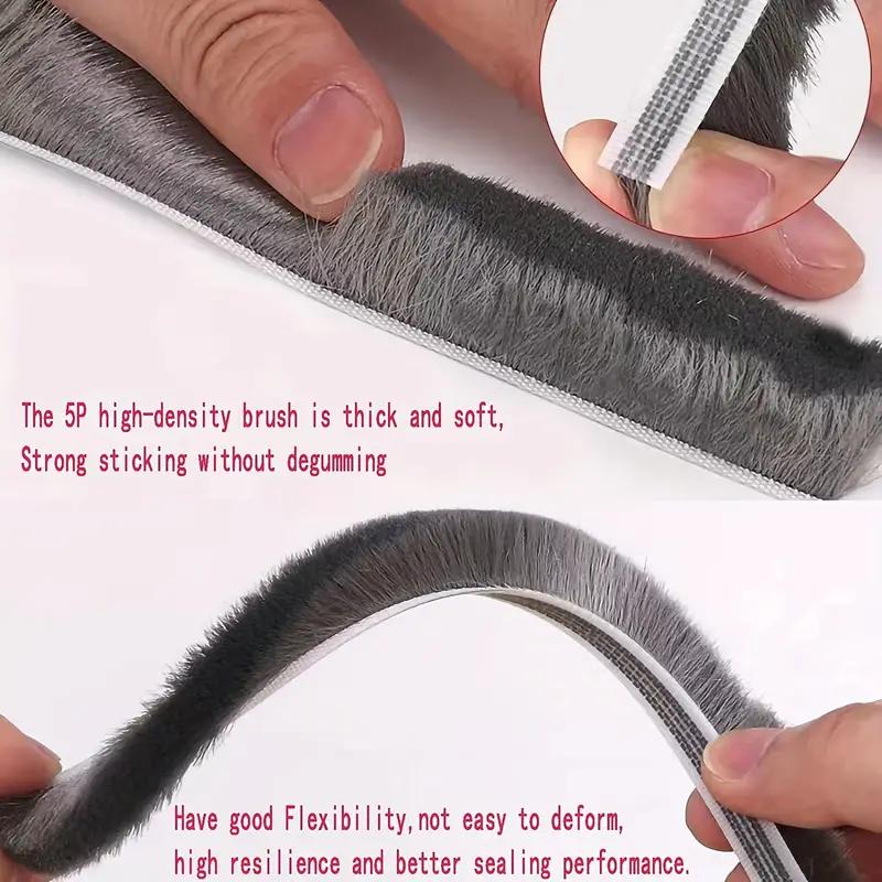 10m Self-Adhesive Plastic Weather Stripping - Dustproof, Windproof, Soundproof & Anti-Collision Seal Strip for Aluminum Alloy