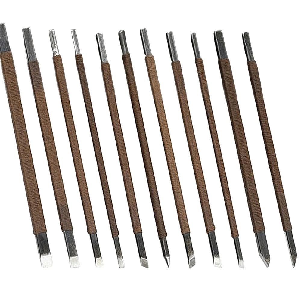

Set of 11 Tungsten Carving Seal Carving Thread Sharp Stone Carving and Leather Case Knives, Knives, Spools, Knives,