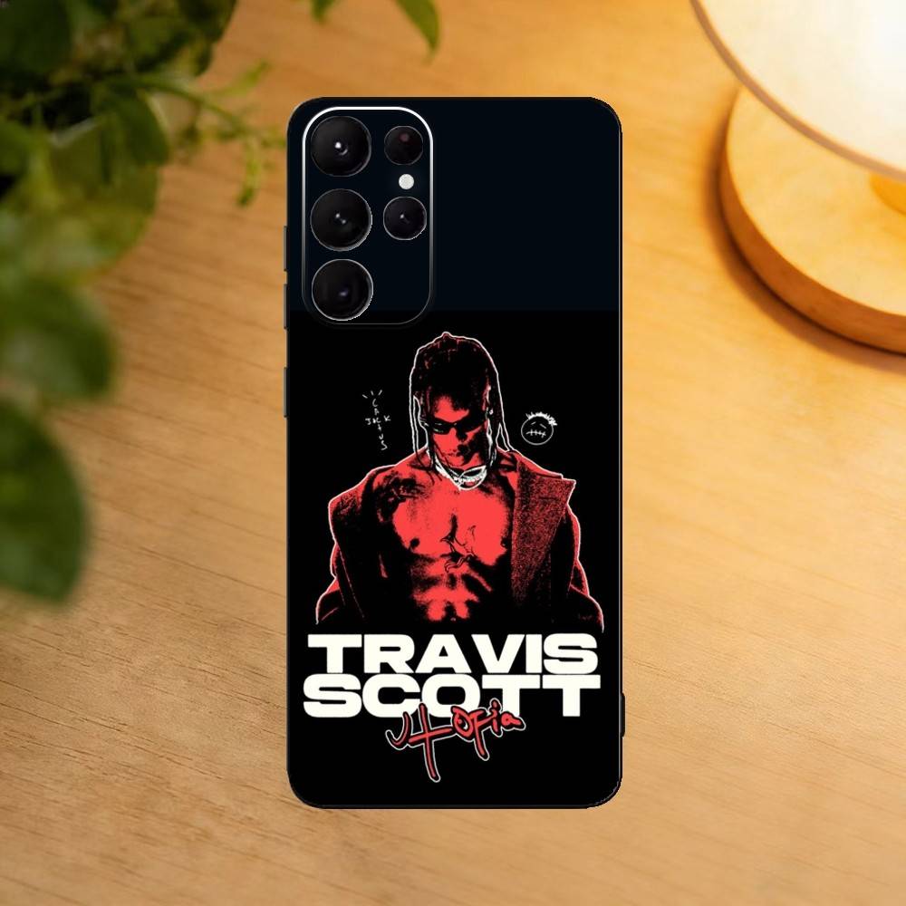 

Чехол для телефона Singer T-Travis UTOPIA Scott для Samsung S25,24,21,22,23,30,Ultra,20,Plus,Fe,Lite,Note Мягкий черный чехол Samsung S23ULTRA5G