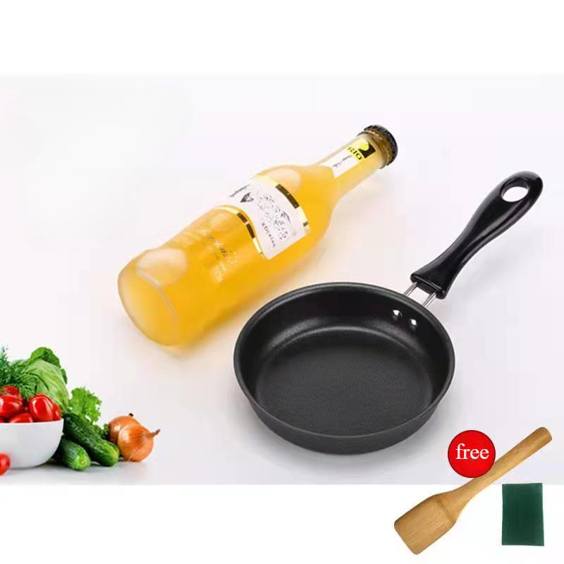 Mini Non-Stick Skillet with Cast Iron Handle Egg Frying Pan Suitable for Induction Cookers Gas Stoves for Breakfast