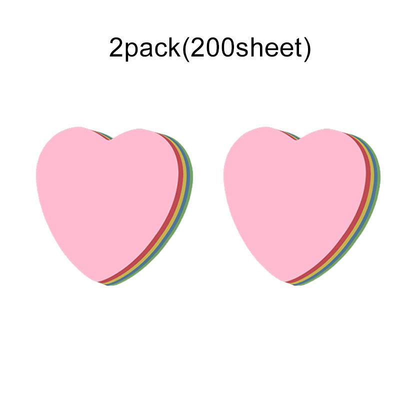 Shaped Sticky Notes Set 200sheets Fun Design Sticky Notes Reusable Self-Adhesive Note Paper Classroom Decoration Stickers TMZ