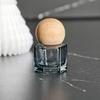 High-End Light-Blocking Glass Roller Bottle with Wood Cap for Perfume and Essential Oils - Small Refillable with Flower Water Applicator.