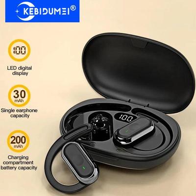 Wireless Bluetooth 5.4 Headphones Ear Hook Earphones HiFi Stereo Waterproof Headsets Noise Reduction Touch Earbuds