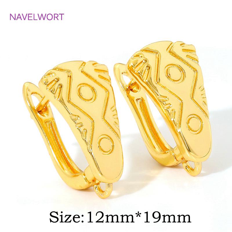 Crochets de Boucles d'Oreilles Plaqués Or 18K Fermoirs Laiton Accessoires de Boucles d'Oreilles Fil d'Oreille Pour Fabrication de Boucles d'Oreilles Apprêts, Accessoires de Fabrication de Boucles d'Oreilles DIY