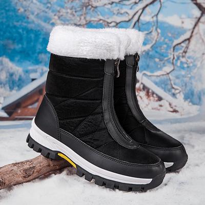 Hiver grande taille coton chaussures femmes bottes nouveau décontracté mode parapluie tissu rembourré épaissi chaud neige bottes grandes chaussures en coton