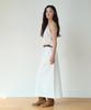 Hombadittingjeu Cotton Slit Long Skirt (Ivory)