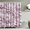 Luxurious Pink Paper Flowers Shower Curtain Waterproof Decoration For Bathroom Accessories Size 180X205Cm (70 X 80)