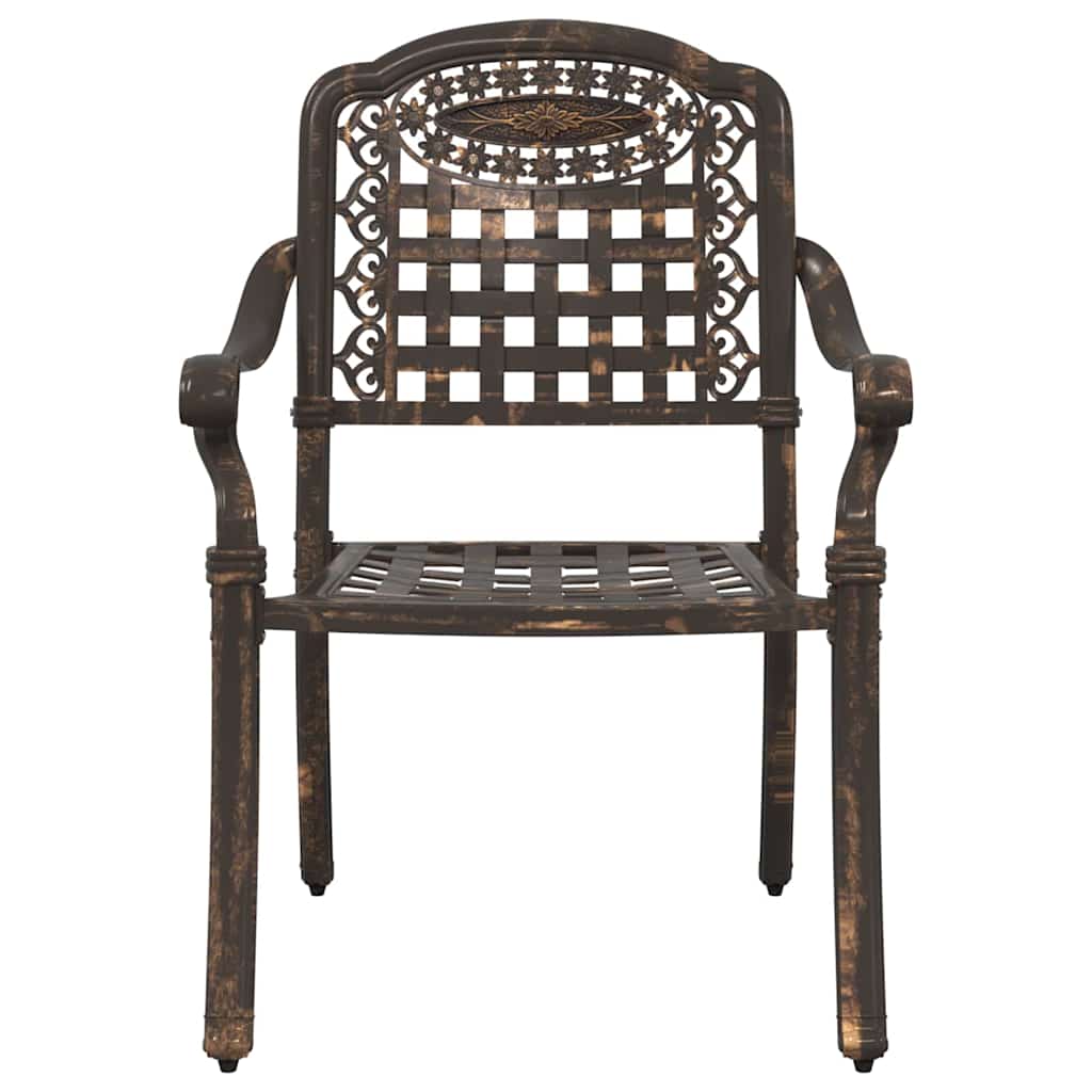 Garden Chair 2 pcs Bronze 55 x 56.5 x 91 cm Aluminum