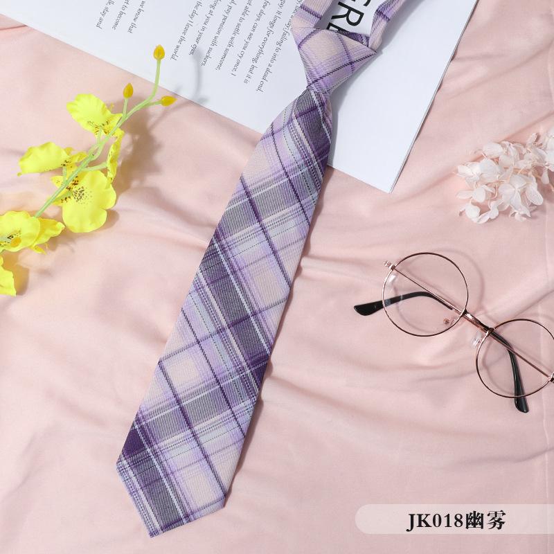 Jk Japanisches Karo Damenkragen Schwarzer Krawattenkragen Seil College-Stil Streamer Schleife Hemd Ins Matrosenanzug