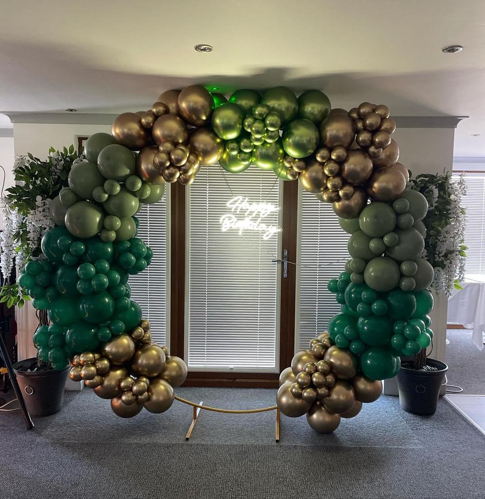 99 pcs Balloons Garland Arch Kit with Green Gold Balloons for Spring Party Wedding Birthday Baby Shower Gender Reveal Decor