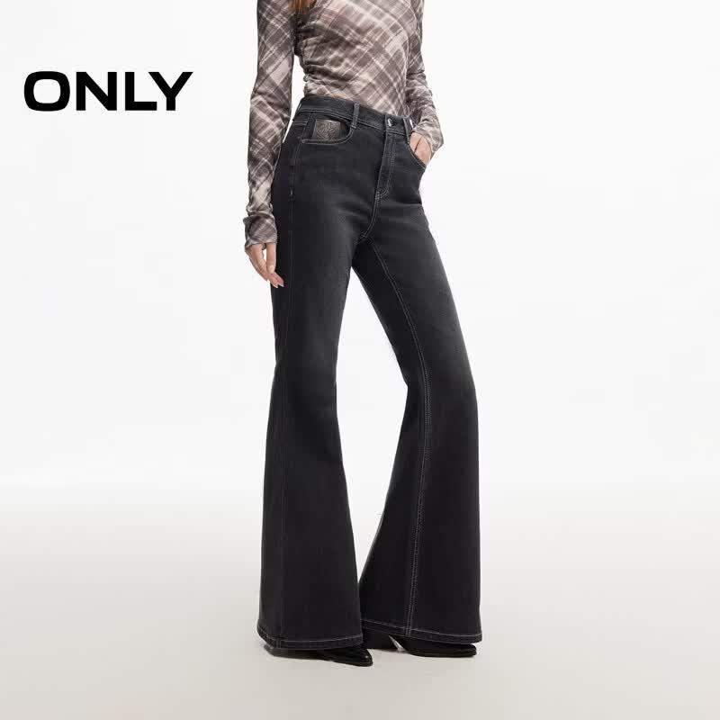 ONLY Women s Slim High-Waist Flared Jeans XL Standard Length
