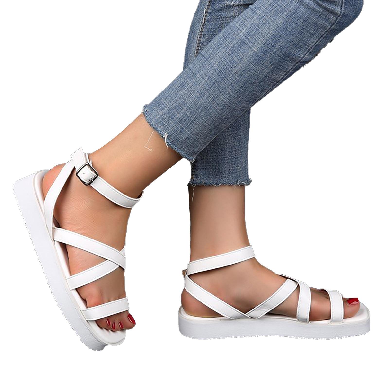 Летние модные туфли на платформе большого размера — фото 7