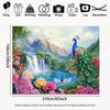 2D Elegant Peacock Floral Waterfall Backdrop Spring Nature Scenery Studio Background Cloth