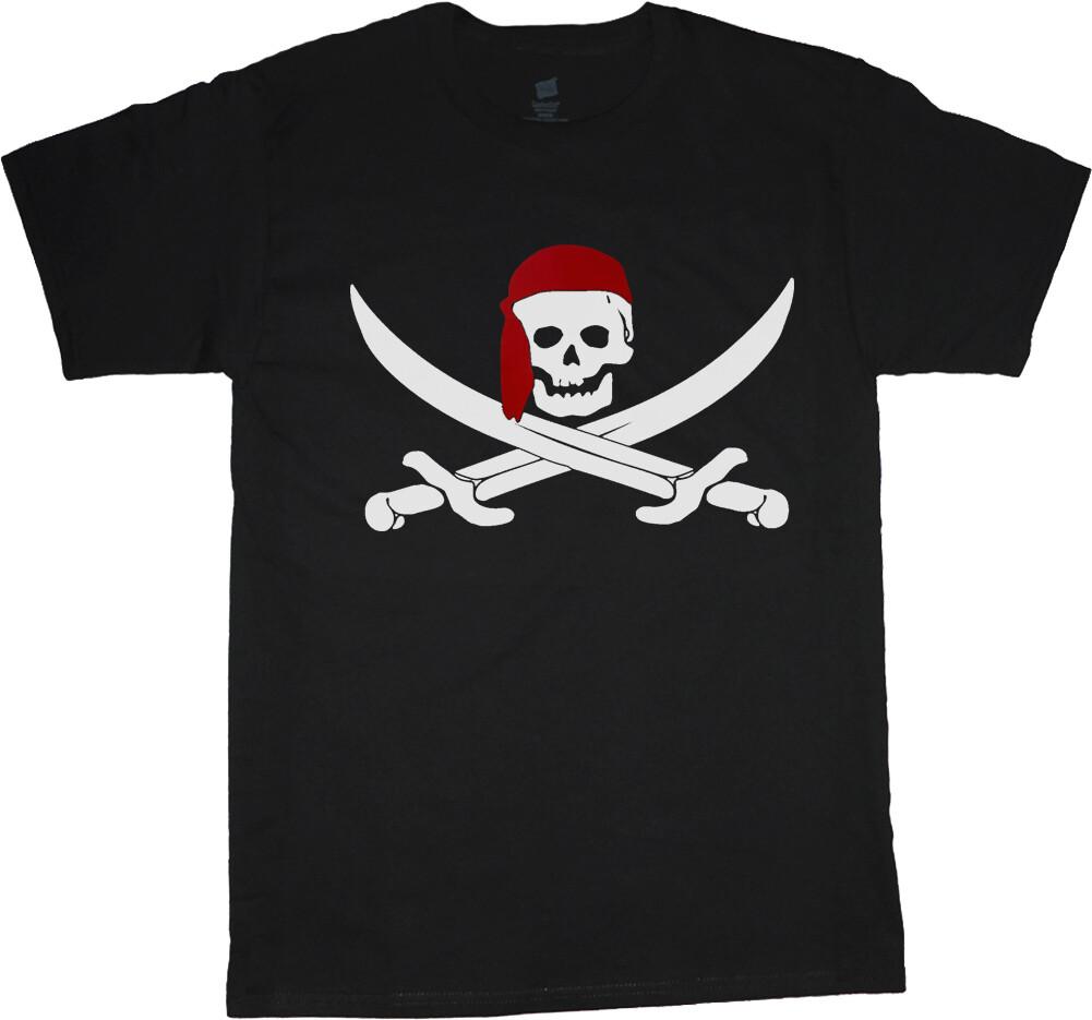 Big and Tall T-shirt Mens Graphic Tees Skull Pirate Shirt King Size Big Guy Man M