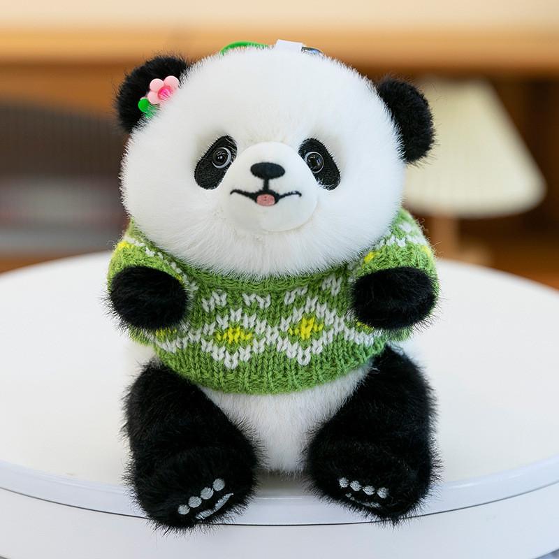 Panda Adorable Cute Sweater Plush Toy Keychain Bag Decoration Gift Birthday