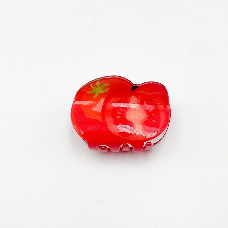 Acrylic Hair Claw Clips Kawaii Food Shape Unique Lettuce Tomato Onion Design Durable Hair Accessories for Girls Daily Outfits