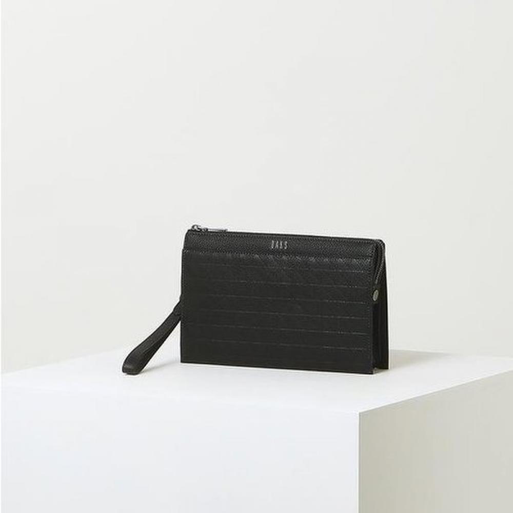 

Daks Black Leather Clutch Bag With Pattern Dbba6e266bk Single option