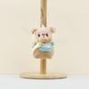 Cuddly Bear Butter Stuffed Toy Key Ring In Blue Green Yellow Scarves Bags For
