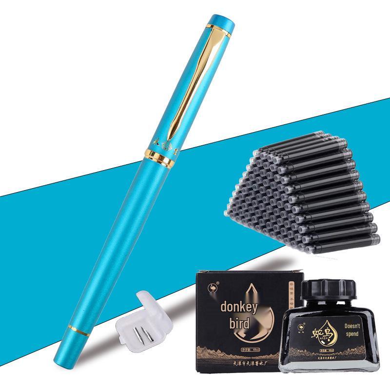Handmade Curved Tip Calligraphy Fountain Pen for Students and Adults - Perfect for Writing and Character Practice