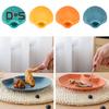 8Pcs/Set Stackable 2 Section Snack Plate Plastic Unbreakable Dessert Dish Household Supplies