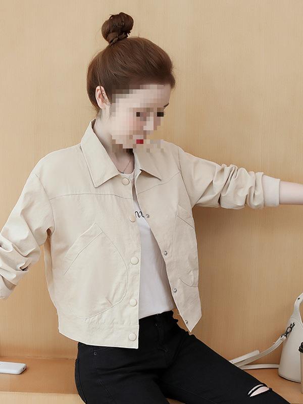 Damen Petites Frühling-Herbst 2025 Koreanische BF Baseballjacke