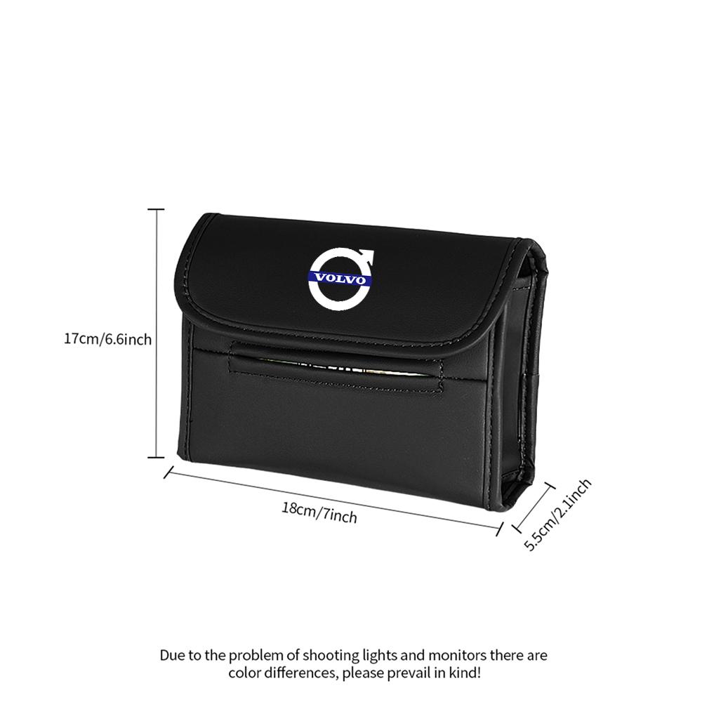 PU-Leder Auto-Taschentuchbox Papiertuchtasche Hängende Aufbewahrung Autozubehör Für Volvo XC90 XC60 V90 D5 S90 S80 S70 T5 T6 V40 V60