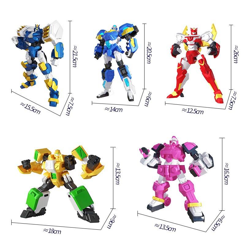 5 IN 1 Mini Force 2 Super Gino Power Transformation Robot Toys Action Figures MiniForce X Deformation Dinosaur Mecha Toy