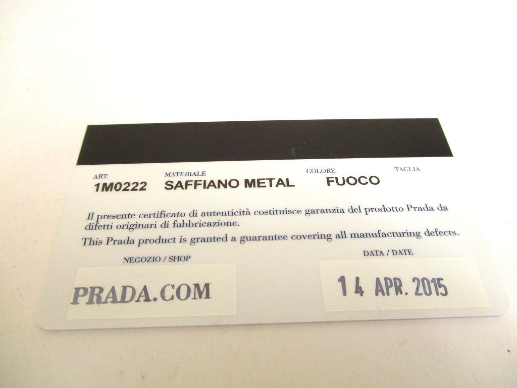 Authentic PRADA Red Saffiano Metal Leather 6 Pics Key Chain #a909  Refurbished