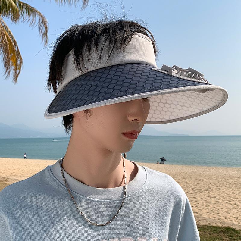 Summer Outdoor Sun Hat for Women with Large Brim with Fan Rechargeable Empty Top Hat Versatile Sun Hat Sun Hat
