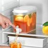 3.5L Water Kettle With Faucet Beverage Dispenser Cold Juice Lemonade Drinks Bucket Liquid Storage Tank Outdoor Fridge Organizers