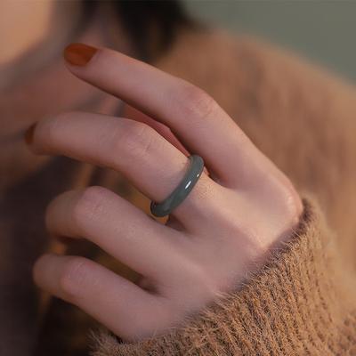 Parringar Samma Liuli-ring För Mode Godisfärg Genomskinlig Fingerring