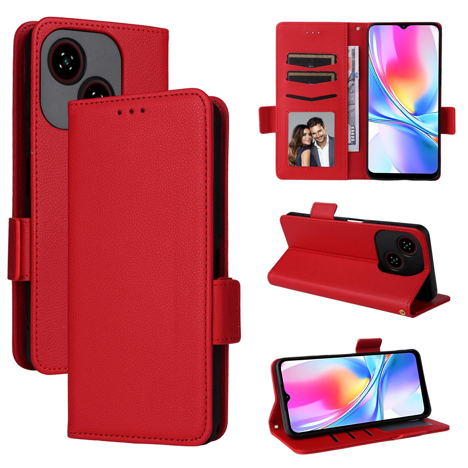 

Флип-чехол для ZTE Blade A35E / Blade A35e из искусственной кожи с полной защитой корпуса с [блокировкой RFID] for ZTE Blade A35e красный