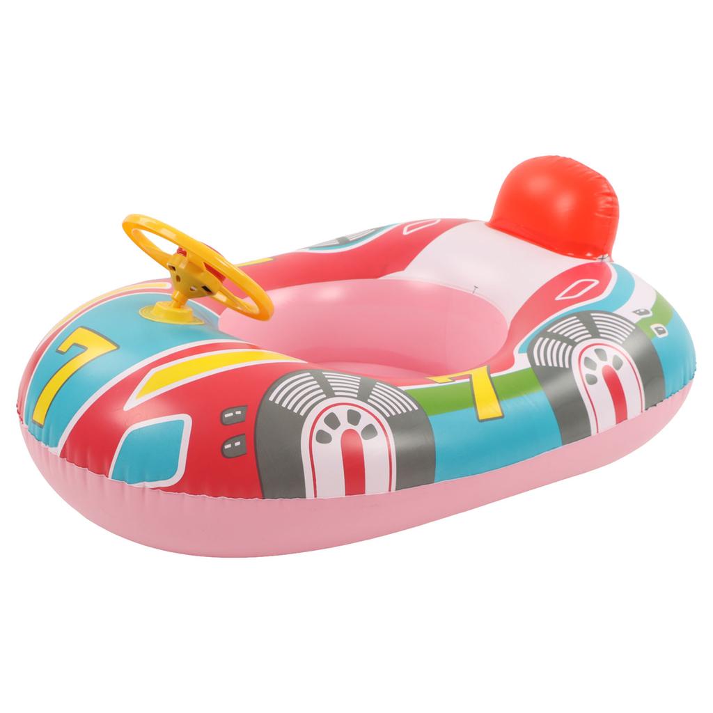 Yacht Pool Inflatable Yacht Steering Wheel PVC Anti Leakage Leg Holes Toddler Swim for Swimming