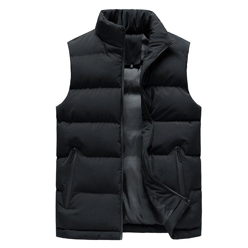 Veste d'hiver pour homme, gilet en duvet de coton sans manches, gilet chaud pour homme, manteau sans manches, doublure chaude, gilet slim