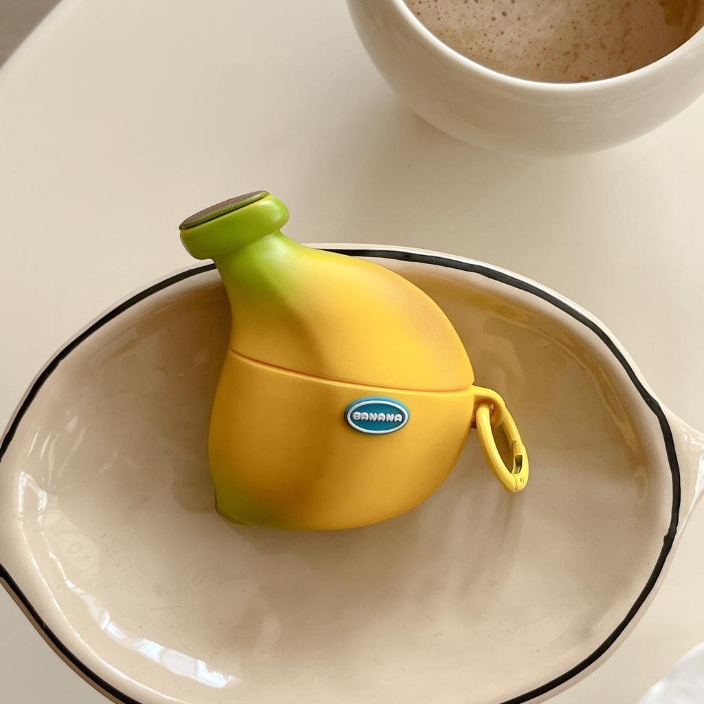 Cute Three-dimensional Banana AirPods Pro1 Apple Bluetooth Headset Case 1/1 Generation Cartoon Protective Case for Tide